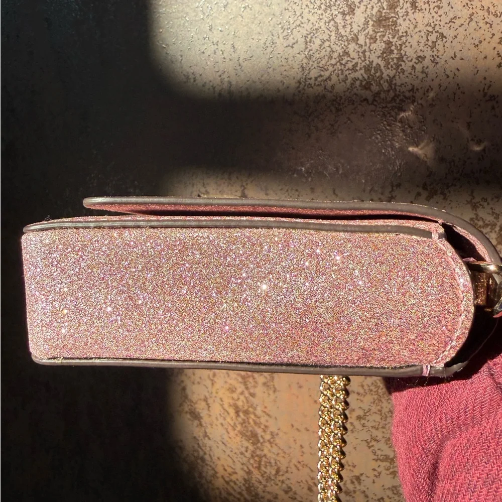 Kate Spade Pink Glitter Shimmer Nicola Twistlock Crossbody Bag